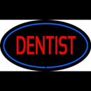 Red Dentist Oval Blue Border Handmade Art Neon Sign