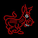 Red Donkey Logo Handmade Art Neon Sign