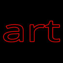 Red Double Stroke Art 1 Handmade Art Neon Sign