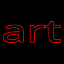 Red Double Stroke Art 2 Handmade Art Neon Sign