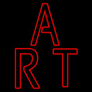 Red Double Stroke Art Handmade Art Neon Sign