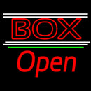 Red Double Stroke Box With Open 2 Handmade Art Neon Sign