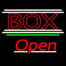 Red Double Stroke Box With Open 3 Handmade Art Neon Sign
