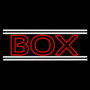 Red Double Stroke Box With White Line Handmade Art Neon Sign