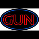 Red Double Stroke Gun Handmade Art Neon Sign