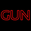 Red Double Stroke Gun Handmade Art Neon Sign