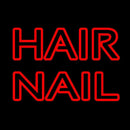 Red Double Stroke Hair Nail Handmade Art Neon Sign