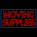 Red Double Stroke Moving Supplies Handmade Art Neon Sign