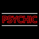 Red Double Stroke Psychic White Line Handmade Art Neon Sign