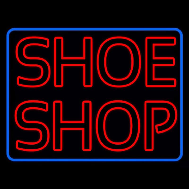 Red Double Stroke Shoe Shop Handmade Art Neon Sign