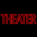 Red Double Stroke Theatre Handmade Art Neon Sign