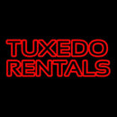 Red Double Stroke Tuxedo Rentals Handmade Art Neon Sign