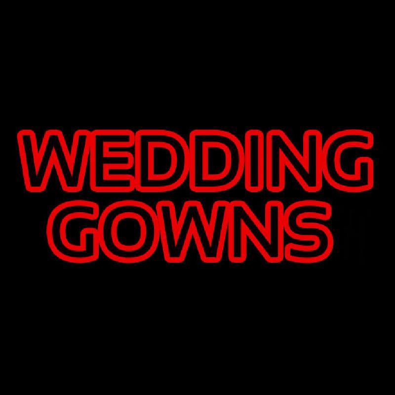 Red Double Stroke Wedding Gowns Handmade Art Neon Sign