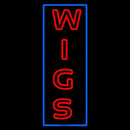 Red Double Stroke Wigs With Blue Border Handmade Art Neon Sign