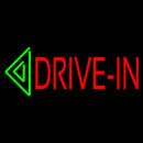 Red Drive In Green Arrow Block Handmade Art Neon Sign