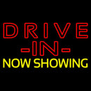 Red Drive In Yellow Now Showing Handmade Art Neon Sign