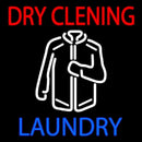 Red Dry Cleaning With Shirt Logo Handmade Art Neon Sign