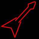 Red Electric Guitar Handmade Art Neon Sign