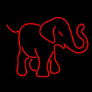Red Elephant Logo Handmade Art Neon Sign