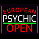 Red European White Psychic Red Open Green Line Handmade Art Neon Sign