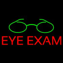 Red Eye Exam Green Glass Logo Handmade Art Neon Sign