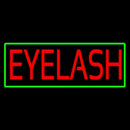 Red Eyelash Green Border Handmade Art Neon Sign