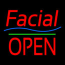 Red Facial Block Open Handmade Art Neon Sign