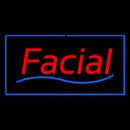 Red Facial Blue Border Handmade Art Neon Sign