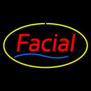 Red Facial Yellow Oval Border Handmade Art Neon Sign