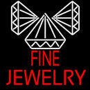 Red Fine Jewelry Block Handmade Art Neon Sign