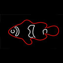 Red Fish 3 Handmade Art Neon Sign