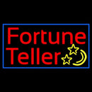 Red Fortune Teller Blue Border Handmade Art Neon Sign