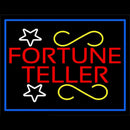 Red Fortune Teller With Blue Border Handmade Art Neon Sign