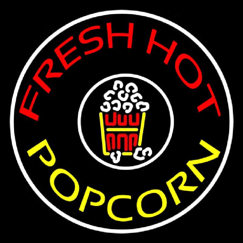 Red Fresh Hot Yellow Popcorn Handmade Art Neon Sign