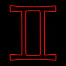 Red Gemini Handmade Art Neon Sign