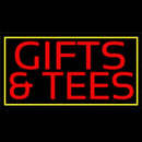Red Gifts And Tees With Border Handmade Art Neon Sign