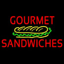 Red Gourmet Sandwiches Handmade Art Neon Sign