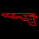 Red Gun Logo Handmade Art Neon Sign