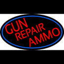Red Gun Repair Ammo Handmade Art Neon Sign