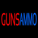Red Guns Ammo Handmade Art Neon Sign
