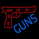 Red Guns Block Handmade Art Neon Sign