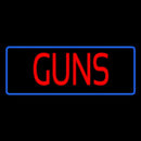 Red Guns Blue Border Handmade Art Neon Sign
