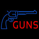 Red Guns Turquoise Logo Handmade Art Neon Sign