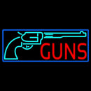 Red Guns Turquoise Logo Handmade Art Neon Sign