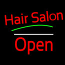 Red Hair Salon Open White Line Handmade Art Neon Sign