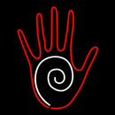 Red Hands With Design Handmade Art Neon Sign