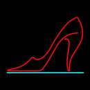 Red High Heel Handmade Art Neon Sign