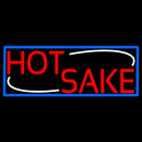 Red Hot Sake With Blue Border Handmade Art Neon Sign