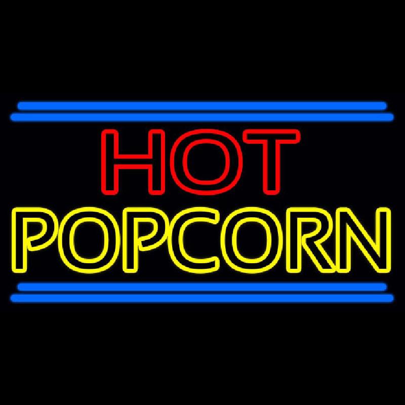 Red Hot Yellow Popcorn Handmade Art Neon Sign