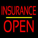 Red Insurance Block Open Yellow Line Handmade Art Neon Sign